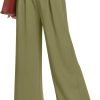 Women's Wide Leg Dress Pants High Elastic Waisted in The Back Business Work Causal Trousers Long Straight Suit Pants