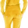Womens Jogging Suits Sets Running Velour Outfit Zipper Warm Up 2 Pieces Hoodie and Pant Tracksuit