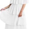 51gqgFQysKL._AC_SL1000 Women's Off The Shoulder Ruffles Summer Valentines Day Loose Casual Chiffon Long Party Beach Maxi Dress