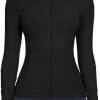 51l4_CbWEqL._AC_SL1500 Workout Jackets for Women Full Zip Athletic Running Track Jacket with Pockets Slim Fit Yoga Jacket with Thumb Holes