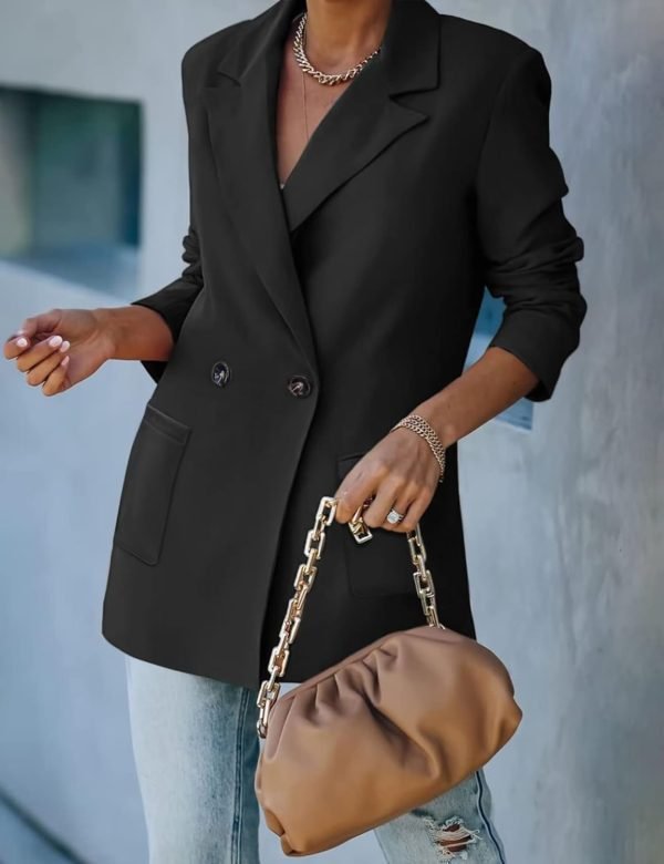 Womens Casual Blazers Oversized Open Front Cardigan Long Sleeve Work Office Blazer Jackets S-XXL