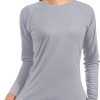 6118G0RUoRL._AC_SL1500 Women's Long Sleeve UPF 50+ UV Sun Protection Shirts Rash Guard Swim T-Shirt/Hoodie Quick Dry for Outdoor Hiking