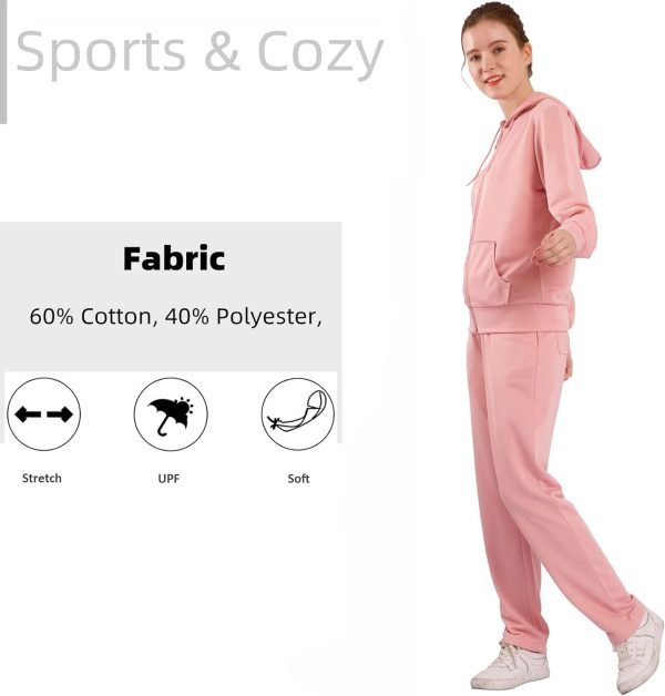 611_PG7NIdL._AC_SL1500 Womens Sweatsuits Set 2 Piece Jogging Suits Zip Hoodie Sweatpants Tracksuit Training Outfits