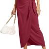 612-knWp2vL._AC_SL1500_dc8916f7-ec57-47e5-9142-ab236e6d97cc Women’s Maxi Skirt High Waist Wrap Pencil Long Skirts for Women Slim Boho Draped Front Bodycon Dresses
