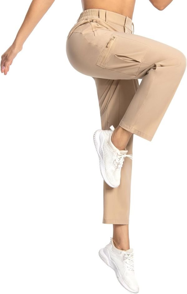612E3o0SLOL._AC_SL1500 Womens Cargo Hiking Pants - Travel Lightweight Water Resistant 4 Pockets Casual Quick Dry Athletic Climbing Pants
