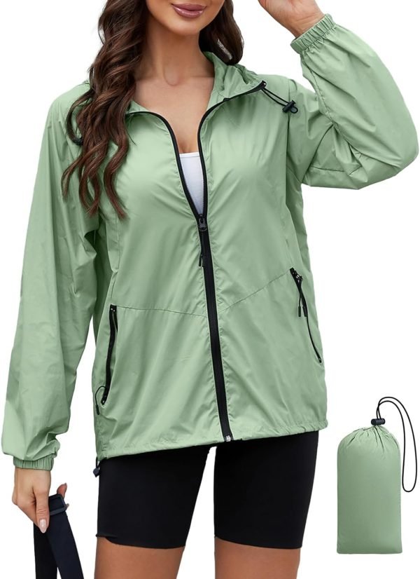 613-EfzBIZL._AC_SL1500 Rain Jacket Women Waterproof Lightweight Jacket With Hood Packable Raincoat with Pockets S-XXL