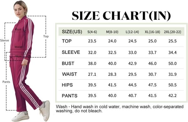 6130Oz_crML._AC_SL1500 Tracksuit for Women 2 Piece Sweatsuit Outfits Long Sleeve Zip Up Lounge Jogging Suits