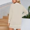 6141Fy_5PqL._AC_SL1500 Pink Queen Women's V Neck Long Sleeve Mini Dress Elegant Button Down Open Front Color Block Knit Sweater Cardiagns with Belt