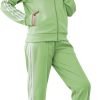 614FclQaAdL._AC_SL1500 Tracksuit for Women 2 Piece Sweatsuit Outfits Long Sleeve Zip Up Lounge Jogging Suits
