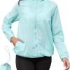 614xZWXwitL._AC_SL1500 Rain Jacket Women Lightweight Waterproof Windbreaker Jacket Hooded Packable Rain Coats for Women Outdoor Raincoat