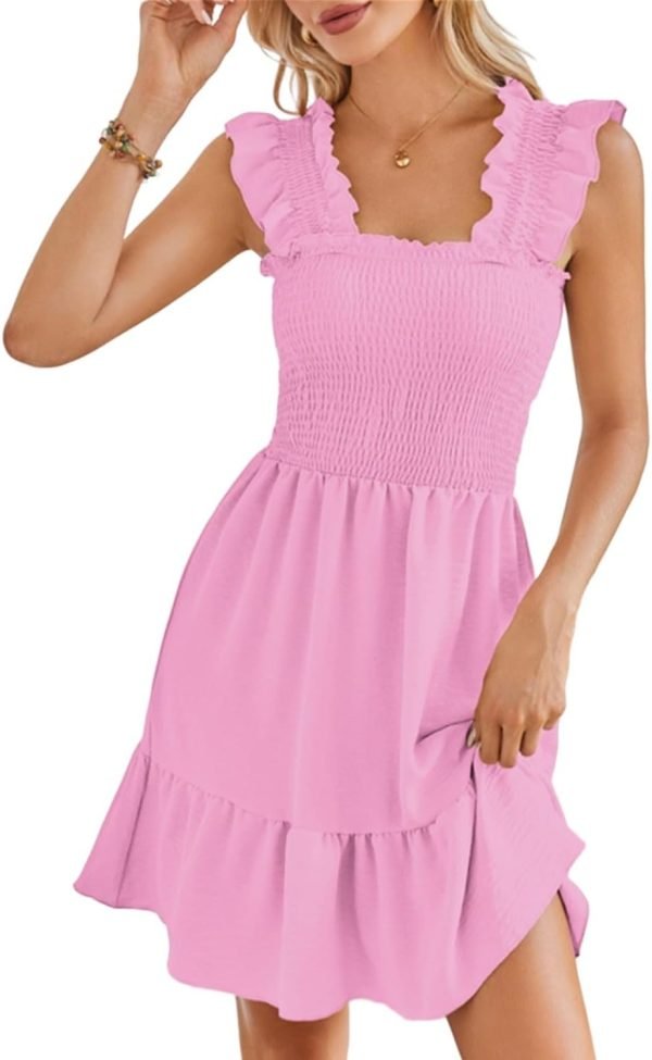 Sun Dresses for Women 2024 Cute Summer Beach Dresses Casual Vacation Outfits Coverup Dress