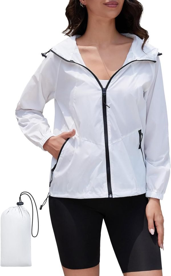616oCXN7GgL._AC_SL1500 Rain Jacket Women Waterproof Lightweight Jacket With Hood Packable Raincoat with Pockets S-XXL