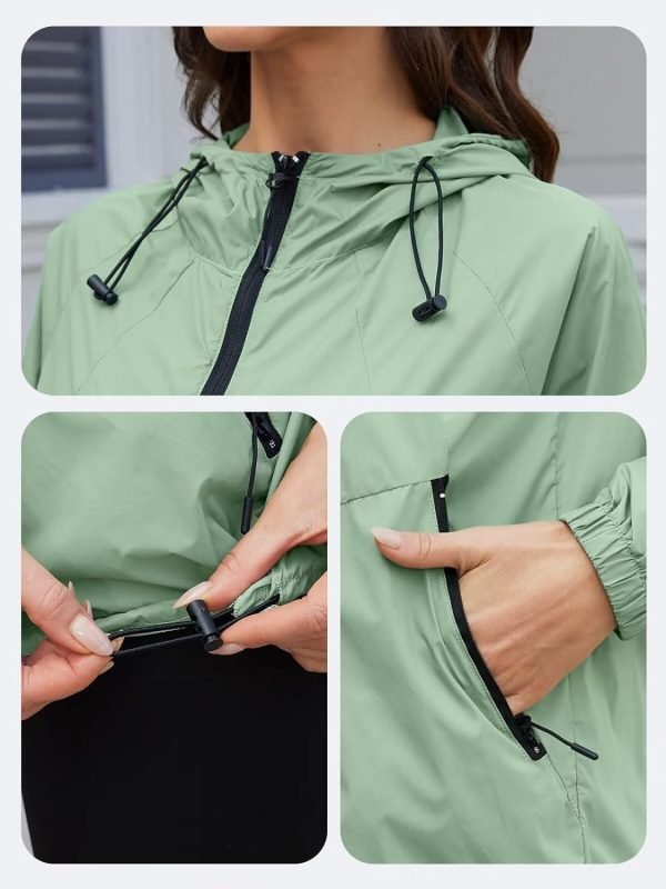 617lbeQXaSL._AC_SL1500 Rain Jacket Women Waterproof Lightweight Jacket With Hood Packable Raincoat with Pockets S-XXL