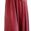 619Svo3UhEL._AC_SL1500 Women's Long Sleeve Nightgown Velvet Sleep Dress Ruffle Crew Neck Mid-length Nightdress