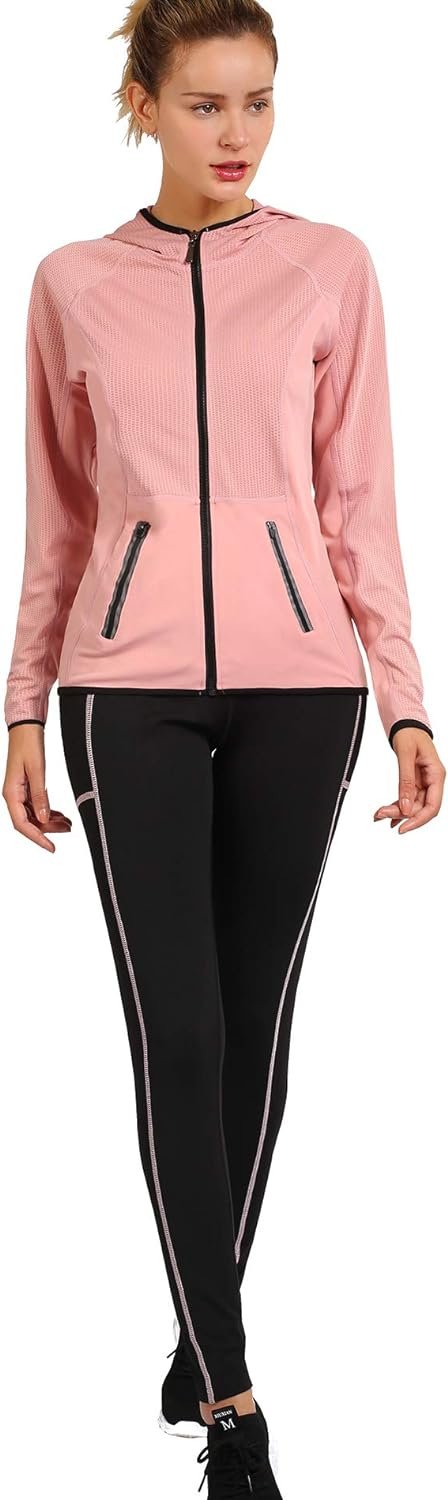 61CDGmfcsLL._AC_SL1500 Active Wear Sets for Women -Workout Clothes Gym Wear TracksuitsYoga Jogging Track Outfit Legging Jacket 2 Pieces Set