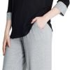 61DcQ6BGI8L._AC_SL1500 Loungewear Set pajamas Womens sleepwear Bamboo Viscose Capri Sleeve t shirt Long Pants Super Soft Novelty Pjs Set