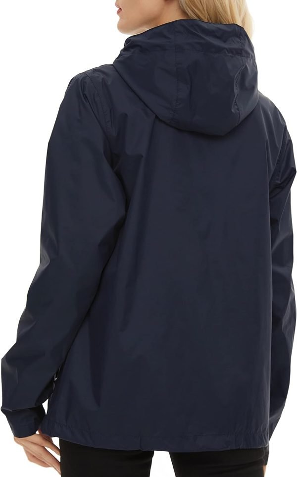 61EQsZIorHL._AC_SL1500 Women's Rain Jacket Lightweight Waterproof Rain Coat with Hooded Windproof Adjustable Windbreaker