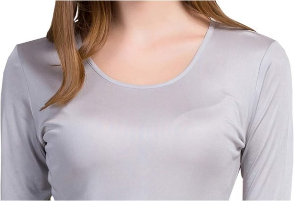 Womens Silk Long Underwear Mulberry Silk Long Johns Silk Thermal Underwear Sets Cold Weather Base Layer