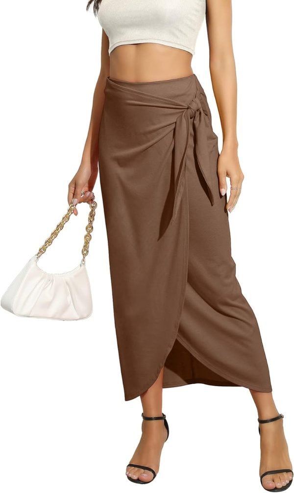 61H93zaX4GL._AC_SL1500_c1623a58-c3cb-4351-9716-ab1d067af0c2 Women’s Maxi Skirt High Waist Wrap Pencil Long Skirts for Women Slim Boho Draped Front Bodycon Dresses