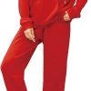 61HCfXGtKXL._AC_SL1500 Women 2 Piece Outfits Tracksuit Casual Zip Up Hoodie Sweatsuits Jogging Long Pant Set