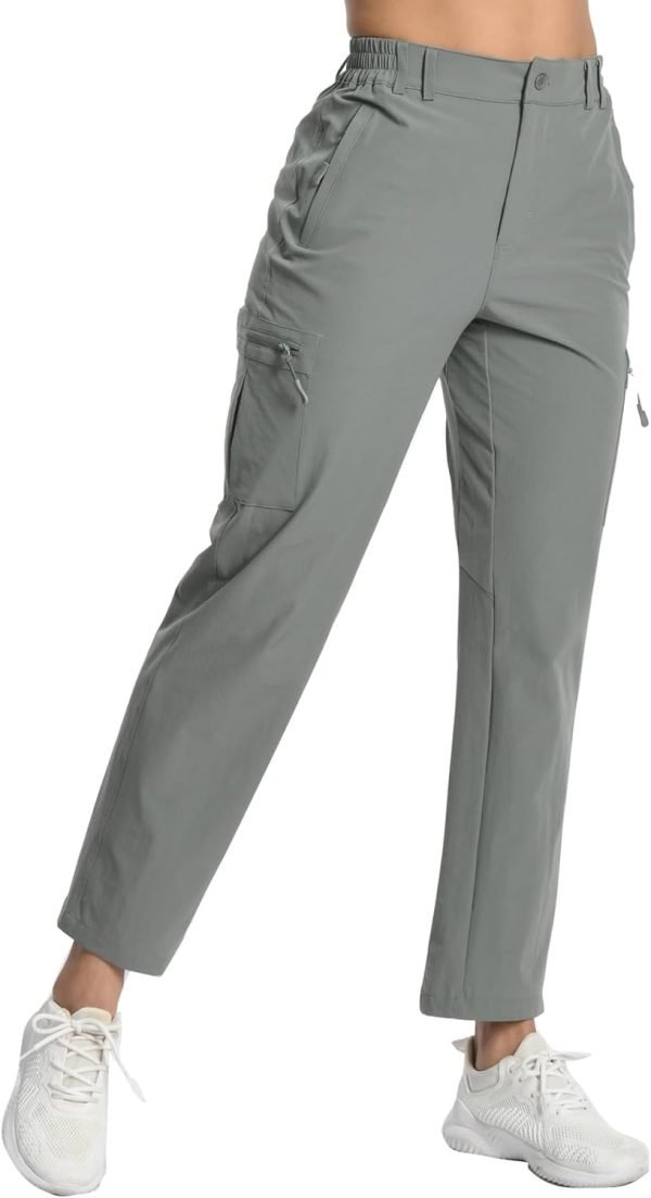 61HlmxOcBUL._AC_SL1500 Womens Cargo Hiking Pants - Travel Lightweight Water Resistant 4 Pockets Casual Quick Dry Athletic Climbing Pants