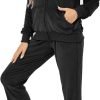 61I-Cmj0X7L._AC_SL1500 Velour Track Suits for Women Set Fall Sweatsuits 2 Piece
