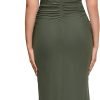 Women's Midi Bodycon Dress Summer Sleeveless Ruffle Mermaid Dress Cocktail Party Tank Dresses for Wedding Guest