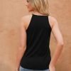 High Neck Tank Top for Women Camisole Trendy Sleeveless Shirts Loose Fit Cami Tanks 3 Pack