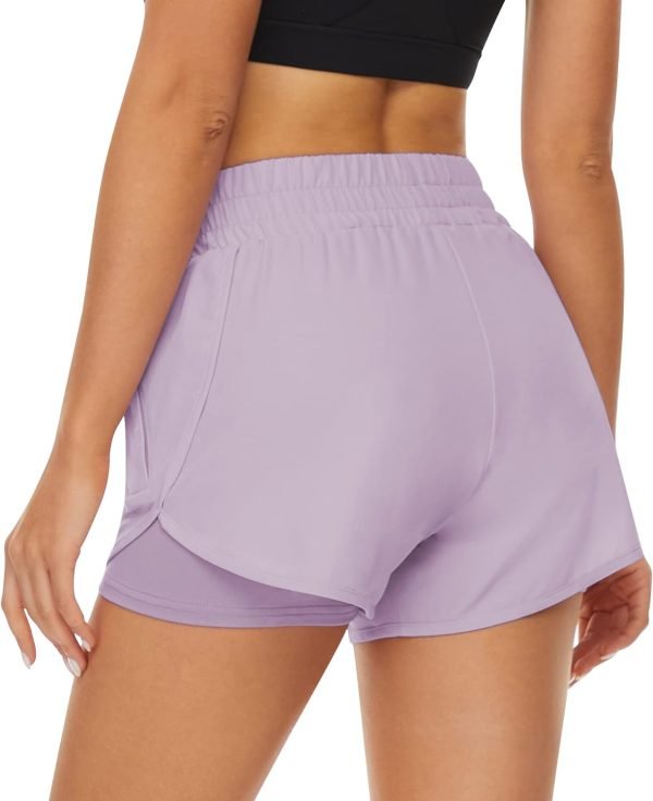 61Ofp5GTp-L._AC_SL1500 2 Pack Athletic Shorts for Women, Quick Dry Running Shorts with Pockets High Waisted Workout Gym Sports Shorts