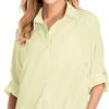 61RsBRuqksL._AC_SL1500 Women's UPF 50 Long Sleeve Sun Protection Shirts Quick Dry Outdoor Fishing Hiking Travel Shirt