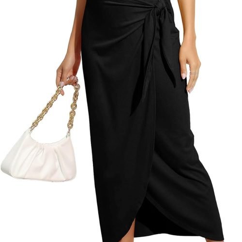 61Vf-GpG_dL._AC_SL1500_9f74cf4b-4cf6-403d-9171-5ba10da34d49 Women’s Maxi Skirt High Waist Wrap Pencil Long Skirts for Women Slim Boho Draped Front Bodycon Dresses