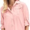 61W3lQGgfJL._AC_SL1500 Women's Quick Dry Sun UV Protection Convertible Long Sleeve Safari Shirts for Hiking Camping Fishing Sailing