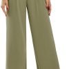 61WJlQ8dHFL._AC_SL1500 Libin Women's Wide Leg Pants High Waisted Work Dress Pants Loose Fit Back Elastic Waist Business Casual Trousers Office