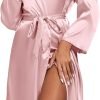 61WQkZiHpQL._AC_SL1500 Women's 3Pcs Pajamas Satin Cami Top and Shorts with Robe Sleepwear Set
