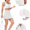 61XFBQCRDTL._AC_SL1500 Tennis Skirts for Women Athletic Golf Skorts Workout Running Skirt Sports Activewear with Shorts Pocket 2 Pack