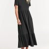 61ZaM31QKzL._AC_SL1500 Women's Summer Casual Short Sleeve Crewneck Swing Dress Flowy Tiered Maxi Beach Dress with Pockets