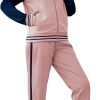 61ZouOgkigL._AC_SL1500 Tracksuit for Women 2 Piece Sweatsuit Outfits Long Sleeve Zip Up Lounge Jogging Suits