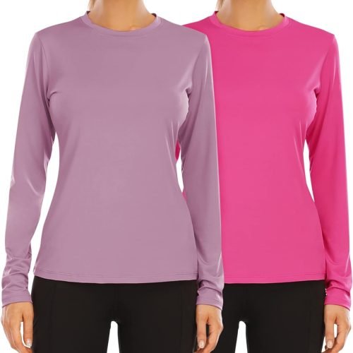 61_RXa_Ku2L._AC_SL1500 Women's Long Sleeve UPF 50+ UV Sun Protection Shirts Rash Guard Swim T-Shirt/Hoodie Quick Dry for Outdoor Hiking
