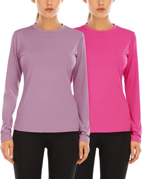 61_RXa_Ku2L._AC_SL1500 Women's Long Sleeve UPF 50+ UV Sun Protection Shirts Rash Guard Swim T-Shirt/Hoodie Quick Dry for Outdoor Hiking