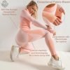 61ayxJN5zpL._AC_SL1000 Women's 3 PC Seamless Gym Clothing Workout Outfit with Jacket Bra & Leggings Set