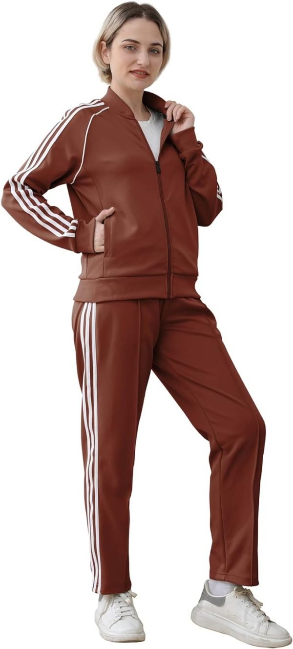 61bpBHpruGL._AC_SL1500 Tracksuit for Women 2 Piece Sweatsuit Outfits Long Sleeve Zip Up Lounge Jogging Suits