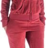 Womens Jogging Suits Sets Running Velour Outfit Zipper Warm Up 2 Pieces Hoodie and Pant Tracksuit