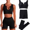 61hMQ2eJD0L._AC_SL1200 Workout Sets for Women 5 PCS Yoga Outfits Activewear Tracksuit Sets