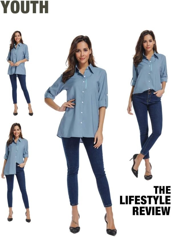 61jBRGQDmPL._AC_SL1500 Women's UPF 50 Long Sleeve Sun Protection Shirts Quick Dry Outdoor Fishing Hiking Travel Shirt
