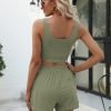 61jDx7p7UVL._AC_SL1500 Trendy Queen Two Piece Summer Outfits Women Shorts Sets 2 Piece Sleeveless Matching Lounge Crop Top and High Waisted Shorts