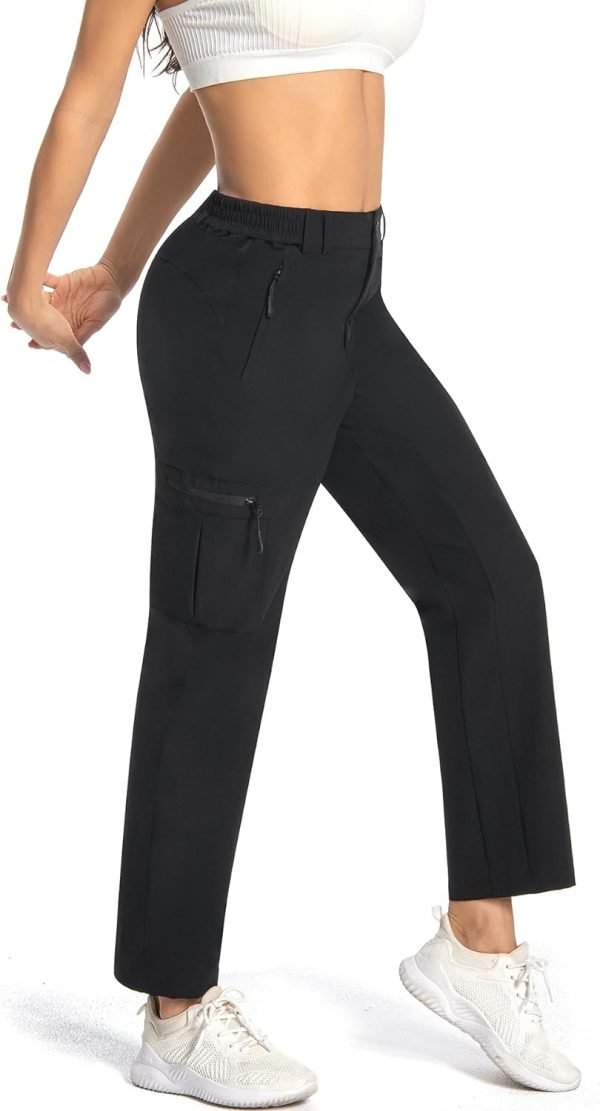 61k7hZKsBJL._AC_SL1500 Womens Cargo Hiking Pants - Travel Lightweight Water Resistant 4 Pockets Casual Quick Dry Athletic Climbing Pants