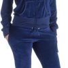 Womens Jogging Suits Sets Running Velour Outfit Zipper Warm Up 2 Pieces Hoodie and Pant Tracksuit