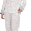 61mABFedqEL._AC_SL1500 Women's Silky Satin Pajamas Set Long sleeve and Pants Sleepwear Soft and Comfy Button Down Loungewear Relaxed Fit
