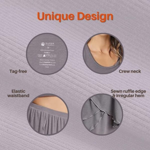 61mV2WRQPvL._AC_SL1000 Pajamas Set for Women Viscose Made from Bamboo - Ribbed Racerback Tank Top Soft Sleepwear Pjs Shorts Nightwear Loungewear