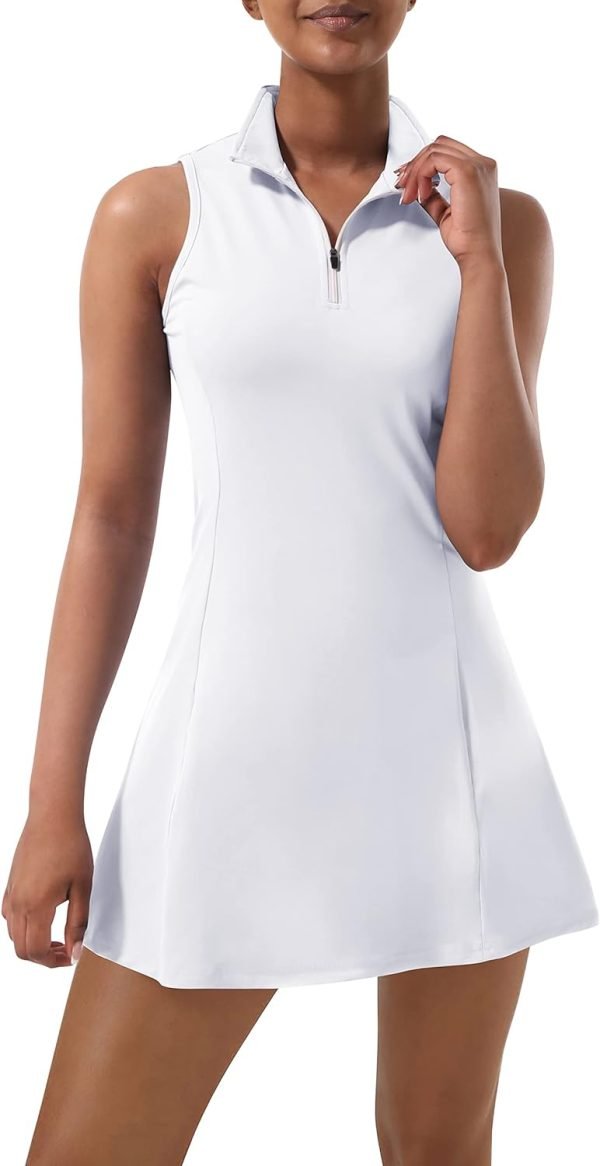 61nDQZyPnDL._AC_SL1500 Tennis Dress for Women, Tennis Golf Dresses with Built in Shorts and Pockets for Sleeveless Workout Athletic Dresses